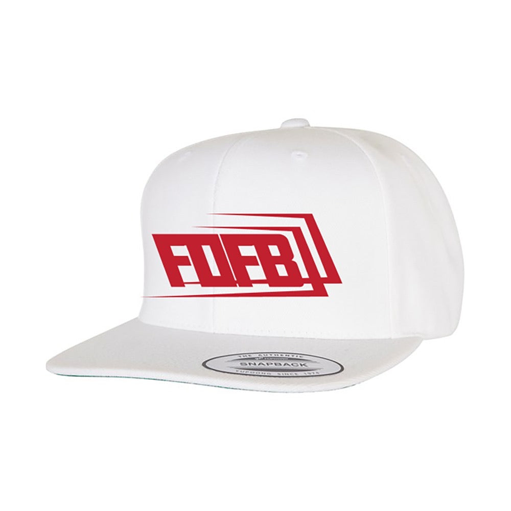 New SnapBack White & Red 3D embroidery