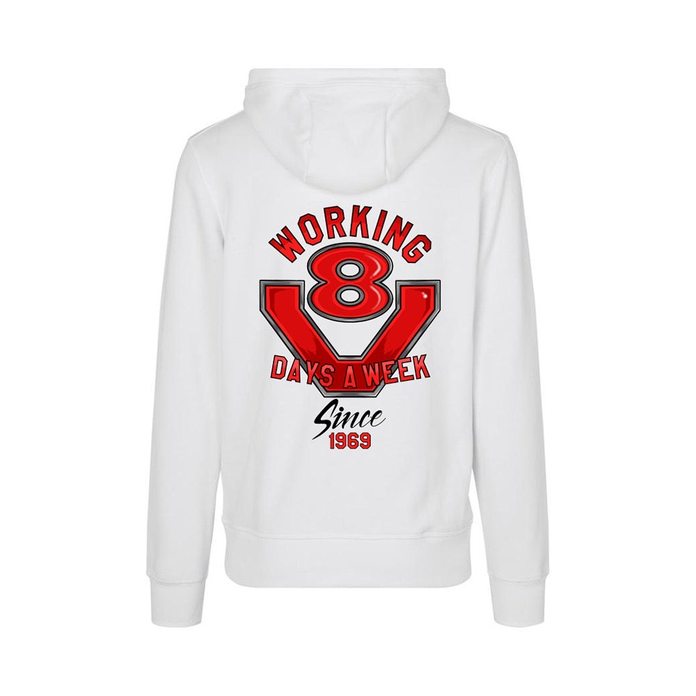 New Working V8 days a week Hoodie